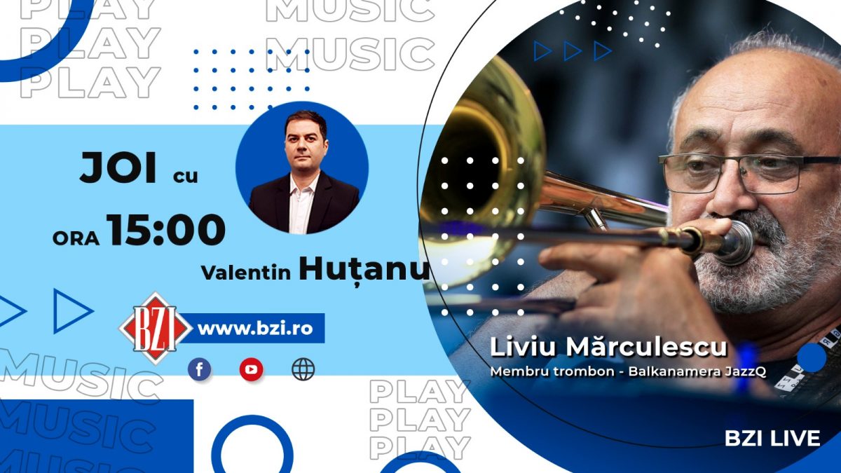 Ediţie BZI LIVE despre lumea interesantă a jazz-ului, un concert special şi într-un spaţiu neconvenţional, alături de artistul Liviu Mărculescu, membru al trupei Balkanamera JazzQ