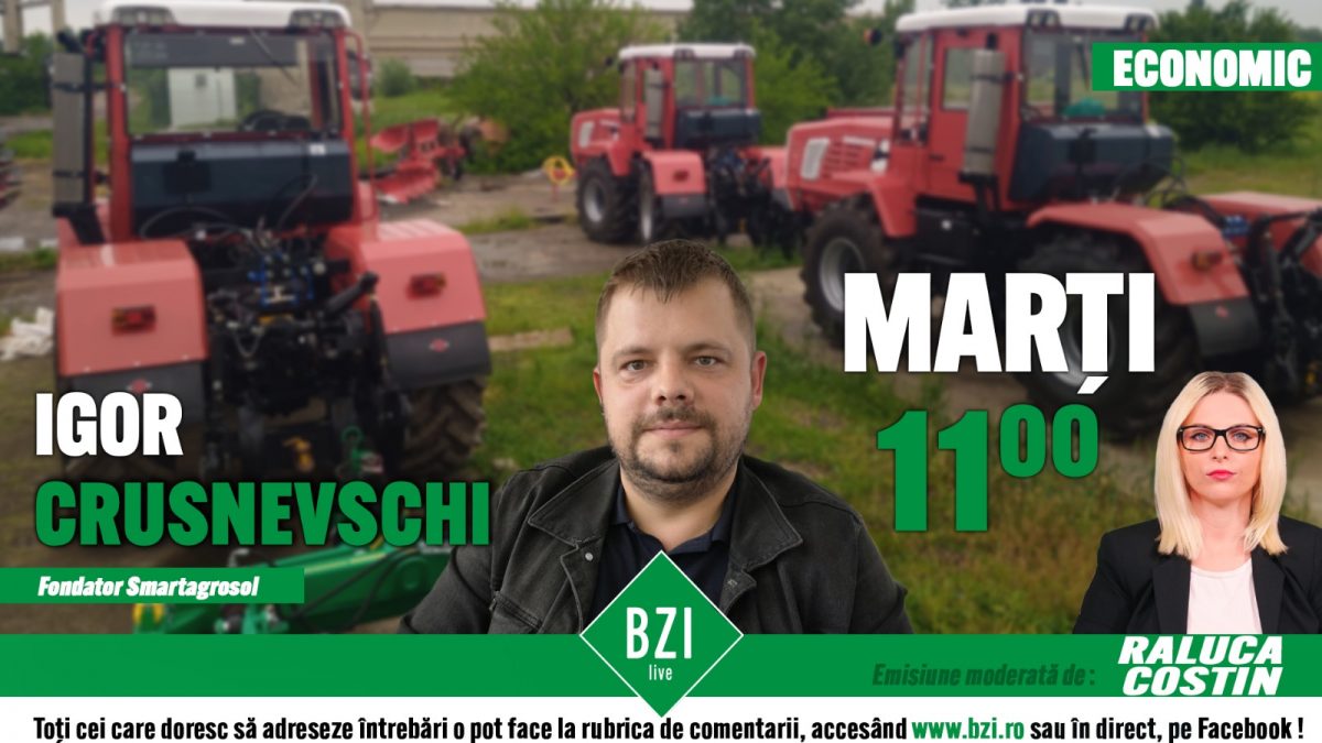 Cum trebuie alese cele mai bune utilaje agricole? Discuţie cu Igor Crusnevschi, fondator compania Smartagrosol, numai la BZI LIVE!