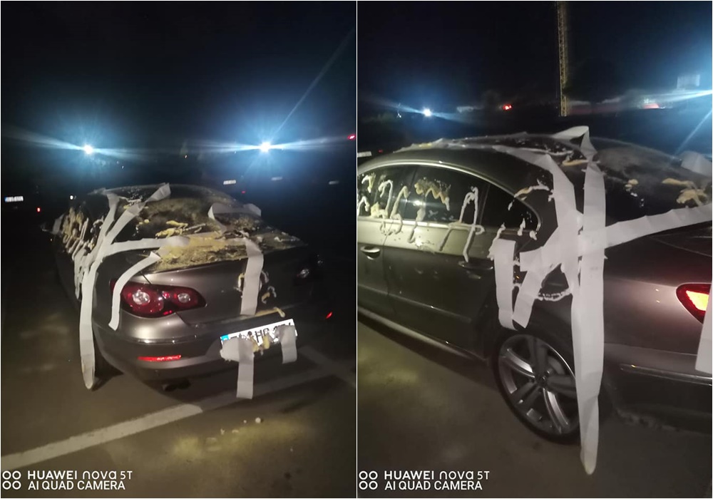 Maşina unui ieşean, vandalizată de fosta iubită nervoasă – FOTO