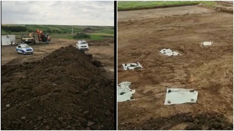 Sit arheologic cu oseminte umane, descoperit pe șantierul drumului expres Craiova-Piteşti – FOTO, VIDEO