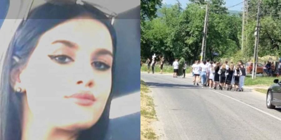 Denisa Martin a fost înmormântată. Tânăra ucisă de fostul iubit în Gorj a fost dusă pe ultimul drum de către sute de persoane îndoliate
