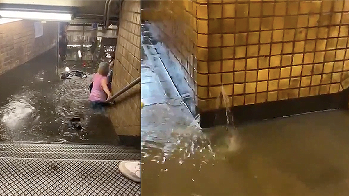Furtunile au făcut ravagii în New York. Mai multe stații de metrou au fost inundate