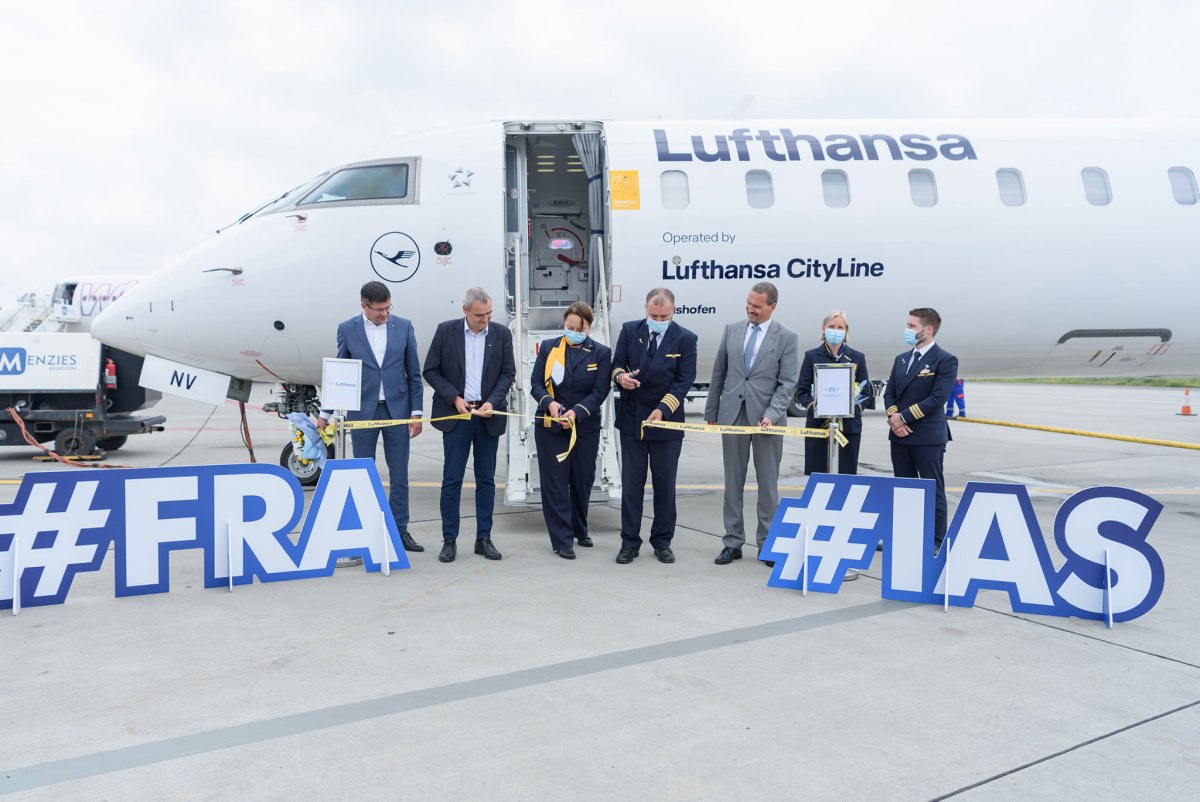 A fost lansată cursa Iași – Frankfurt! Zeci de pasageri la zborul operat de compania Lufthansa