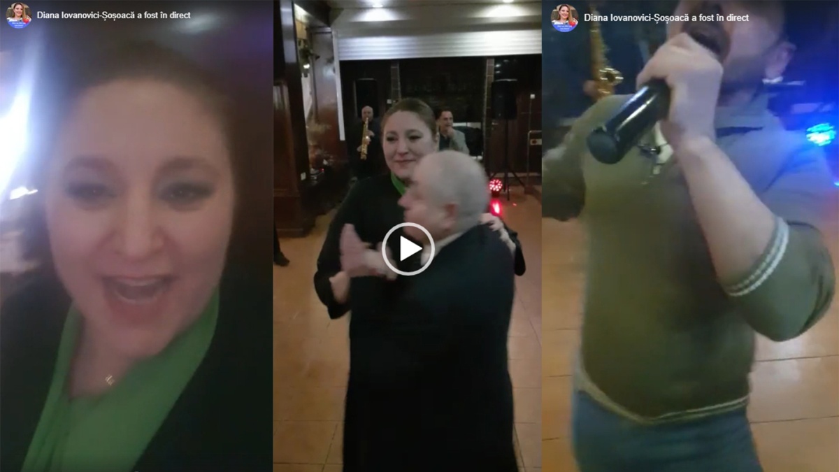 Un ieșean a mers la o petrecere cu Diana Șoșoacă și s-a ales cu o amendă! Transmisiune live pe Facebook, când bărbatul cânta la microfon. "Pe oamenii sistemului i-a deranjat persoana doamnei senator" FOTO / VIDEO - Vimarsana News