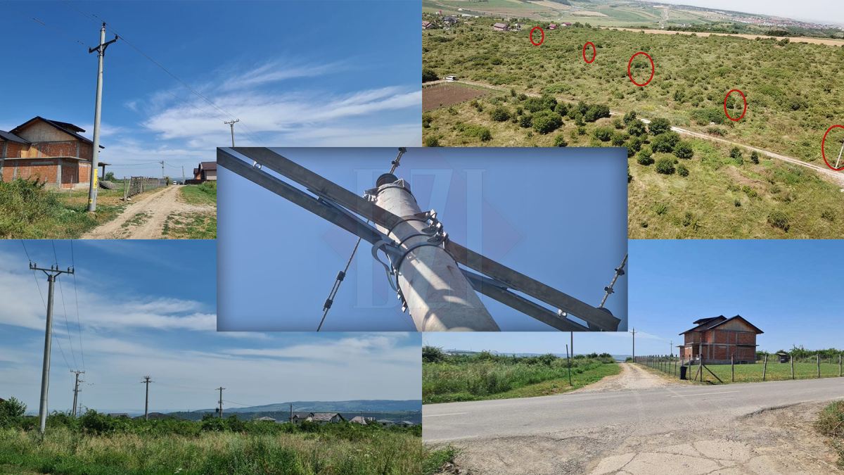 Proiect imobiliar de milioane de euro, blocat de E.ON! Stâlpii de tensiune au fost montați ilegal pe terenul proprietarului. Pagubele sunt imense pentru afaceristul ieșean – FOTO