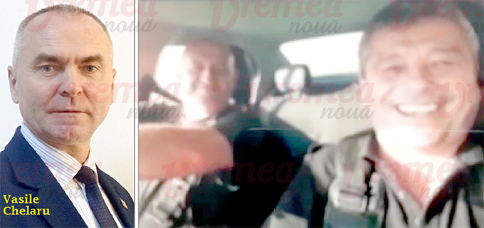 Chef şi voie bună la Poliţia Locală din Bârlad unde doi poliţişti s-au filmat în timp ce mergeau cu maşina cu manelele date la maxim – VIDEO