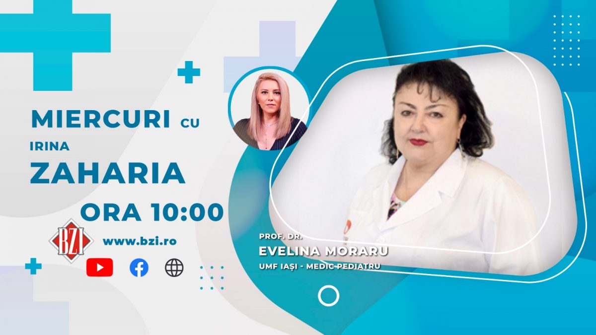 Prof. dr. Evelina MORARU-medic pediatru, vine miercuri în platoul BZI LIVE și va discuta despre gastroenterita acută virală.