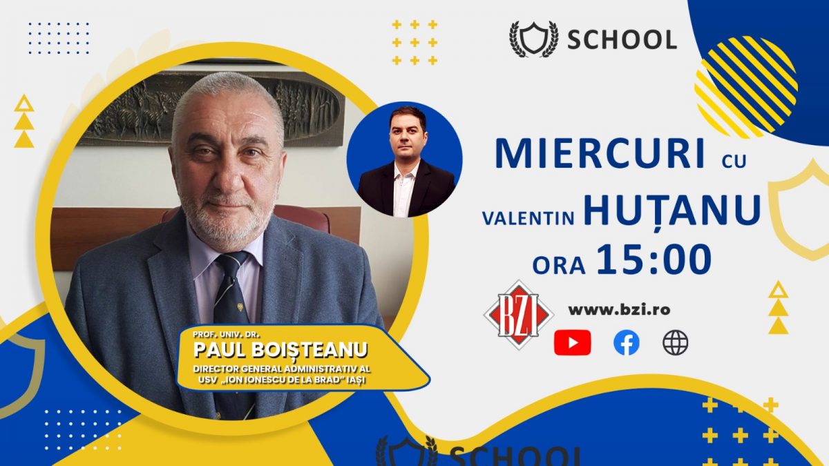 Un nou dialog interesant şi de impact, pe zona academică respectiv a Ştiinţelor fundamentale în Zootehnie în Studioul BZI LIVE alături de prof. univ. dr. Paul Corneliu Boisteanu, actualul director general administrativ al Universităţii de Ştiinţele Vieţii „Ion Ionescu de la Brad” din Iaşi