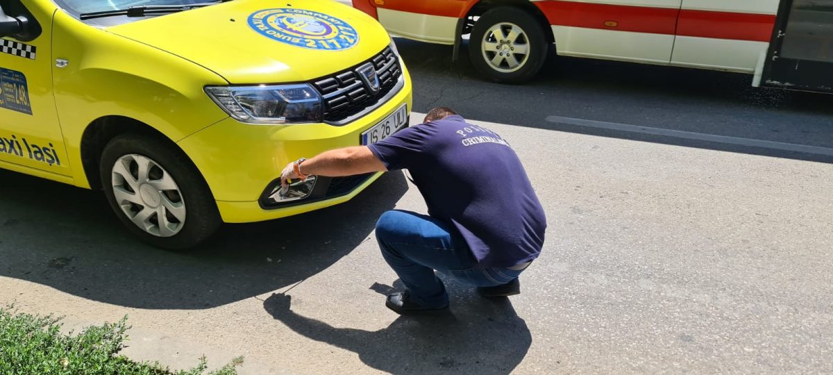 Accident rutier la Iași! Un taximetrist a lovit o femeie care se afla pe trecerea de pietoni – EXCLUSIV/ FOTO