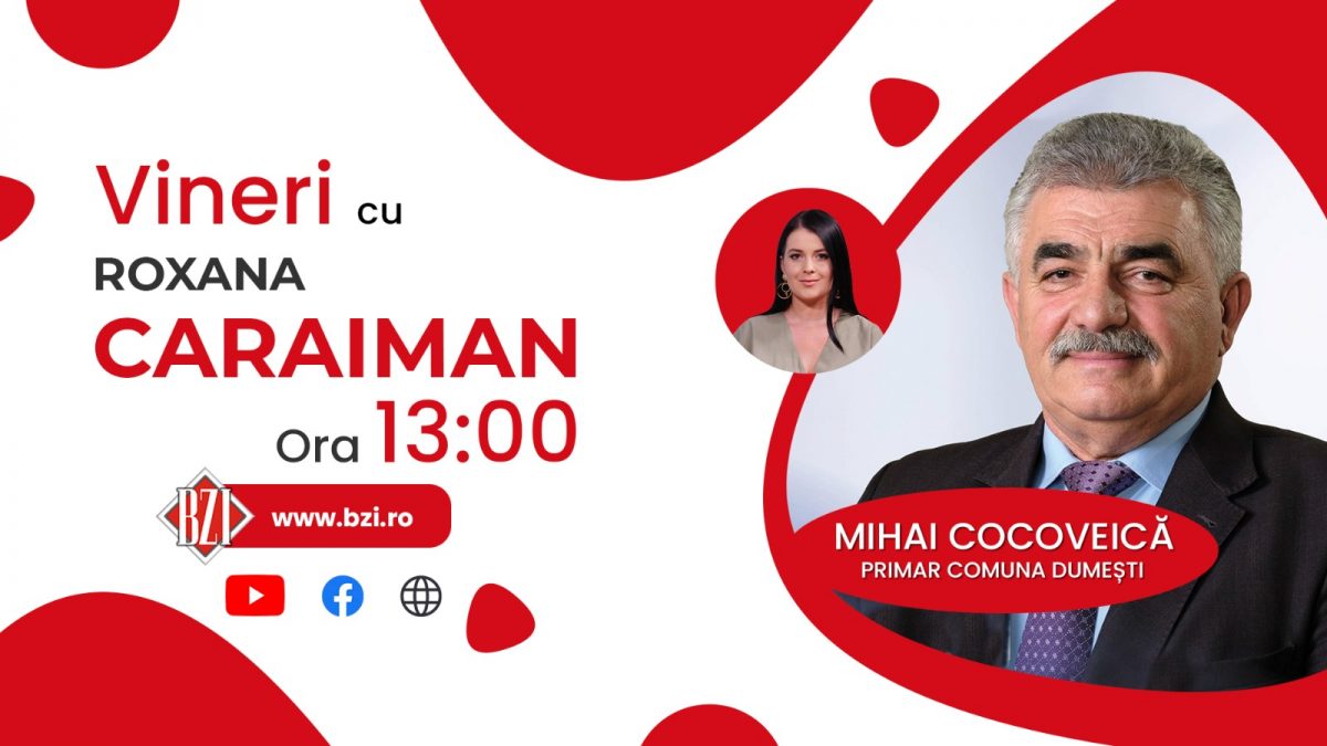 Strategia de dezvoltare a comunei Dumești abordată de primarul Mihai Cocoveică într-o ediție BZI LIVE