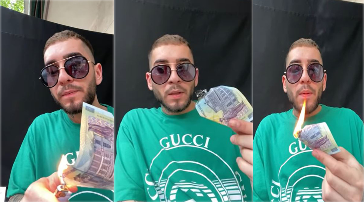 Fulgy, ipostază revoltătoare! S-a filmat în timp ce ardea bani