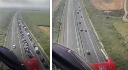 Sute de mașini blocate ca urmare a unui carambol pe Autostrada Soarelui