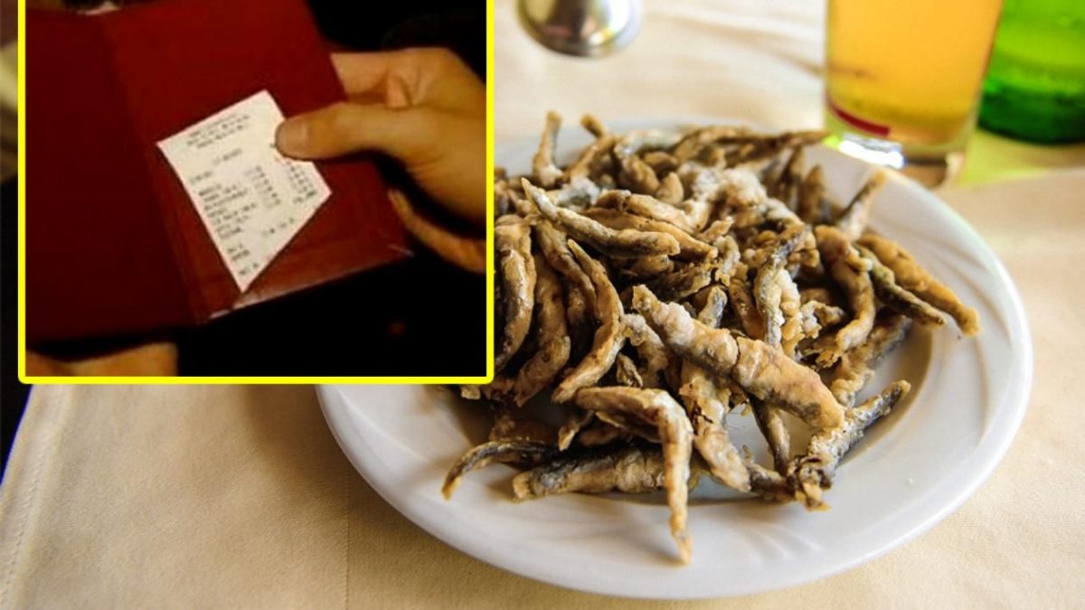 Nota de plată achitată de un turist în Mamaia pentru o porţie de hamsii şi o bere. „Noroc că am putut lăsa mașina la o cunoștință”