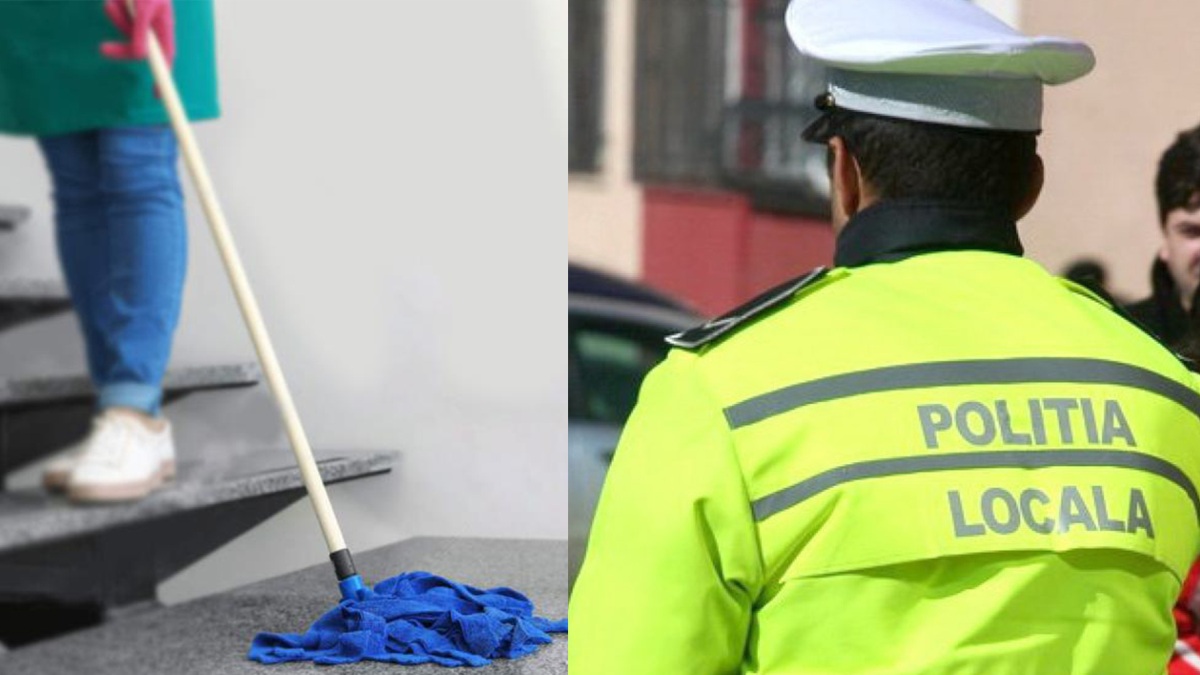 Intervenție ca-n filmele de comedie, la Iași! Un echipaj de la Poliția Locală a amendat o femeie de serviciu pentru că spăla scările unui bloc! Până și judecătorii și-au pus mâinile în cap când au văzut cât de „competenți” au fost oamenii legii! (Exclusiv)