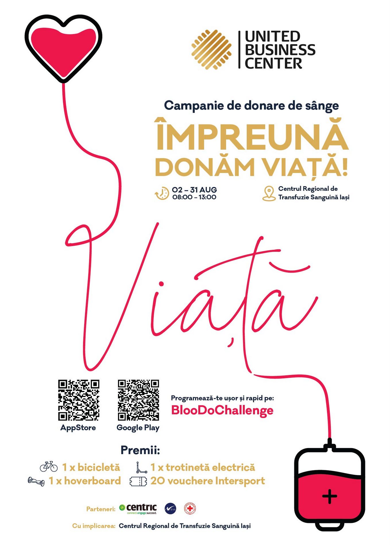 United Business Center și IULIUS îi încurajează pe ieșeni să se implice în campania de donare de sânge „Împreună donăm viață!" • Buna Ziua Iasi • BZI.ro - Vimarsana News