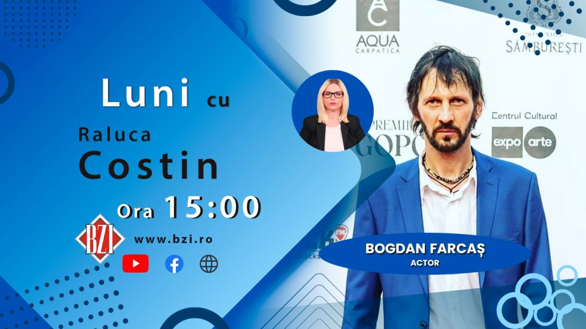 Despre actorie și pasiunea pentru scenă. Discuție despre viața de actor cu Bogdan Farcaș și detalii din culisele filmului „Neidentificat” în platoul BZI LIVE