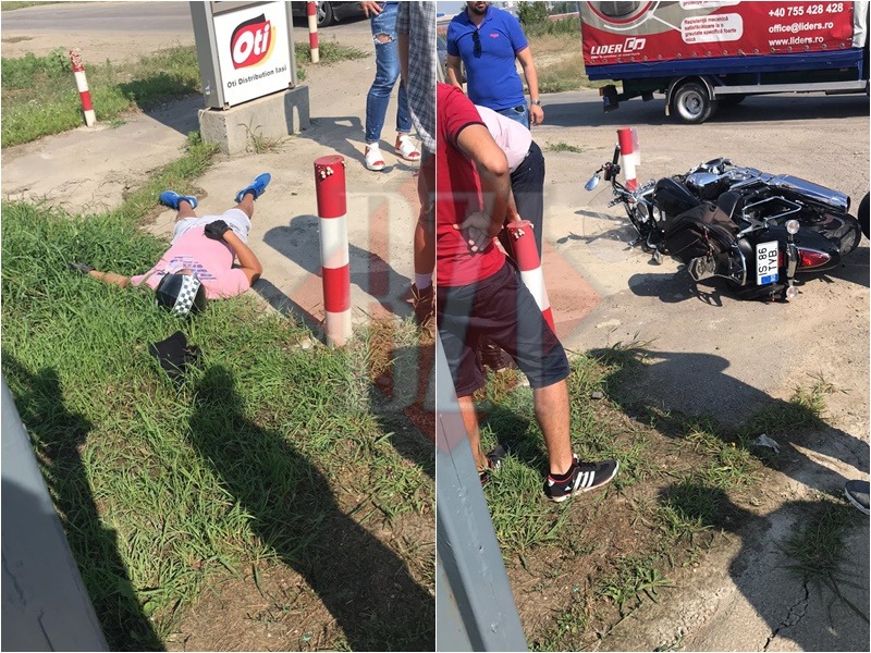 Accident rutier în Vlădiceni. Un motociclist a intrat în coliziune cu un autoturism – EXCLUSIV, GALERIE FOTO, UPDATE, VIDEO