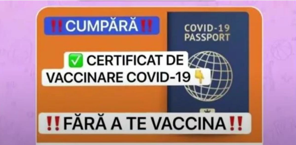 Certificate de vaccinare false, vândute cu 100 de euro. Documentele ar fi eliberate de Spitalul „Grigore Alexandrescu” din Bucureşti
