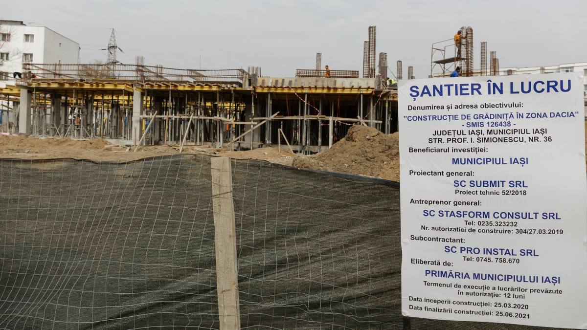 Restricții de circulație până la finalul lunii august 2021 în cartierul Dacia! Lucrări la o nouă grădiniță în municipiul Iași