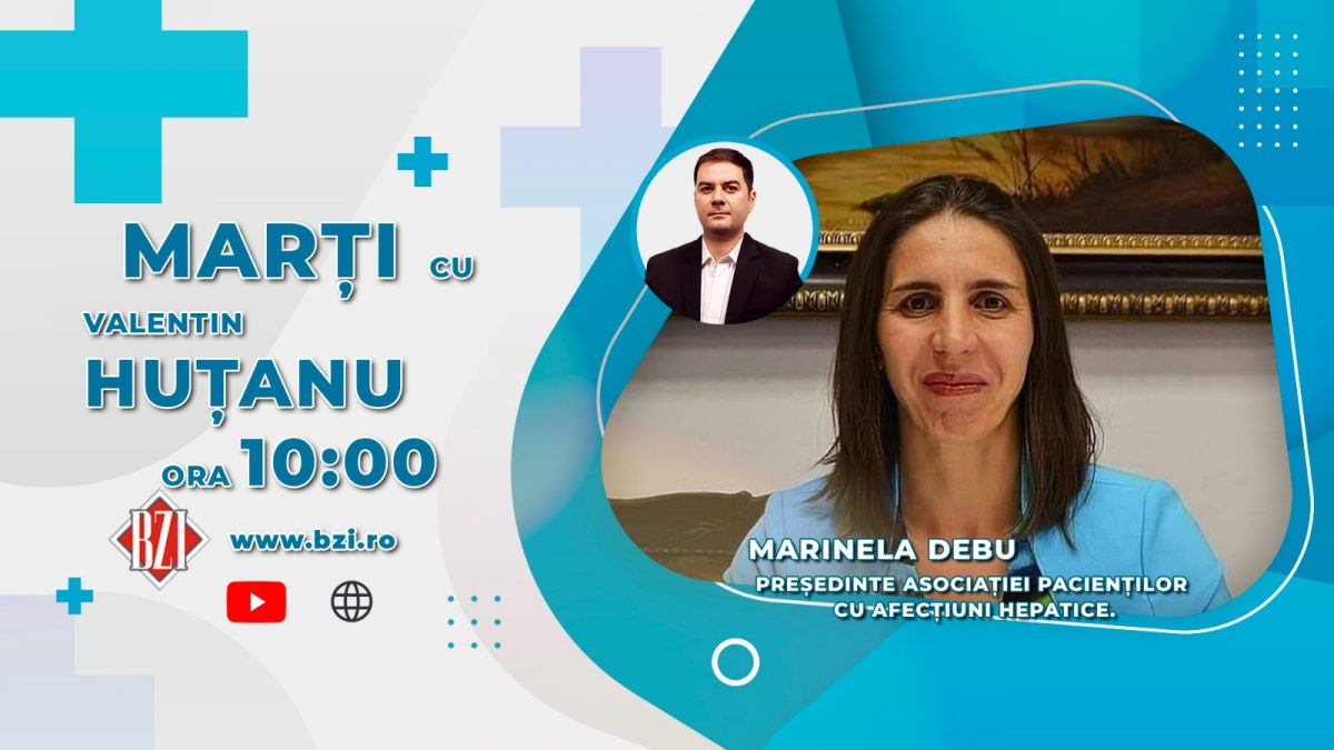 Marilena Debu, preşedinta Asociaţiei Pacienţilor cu Afecţiuni Hepatice din România vine în Studioul BZI LIVE. Va vorbi despre lipsa tratamentului pentru pacienţii cu hepatită C