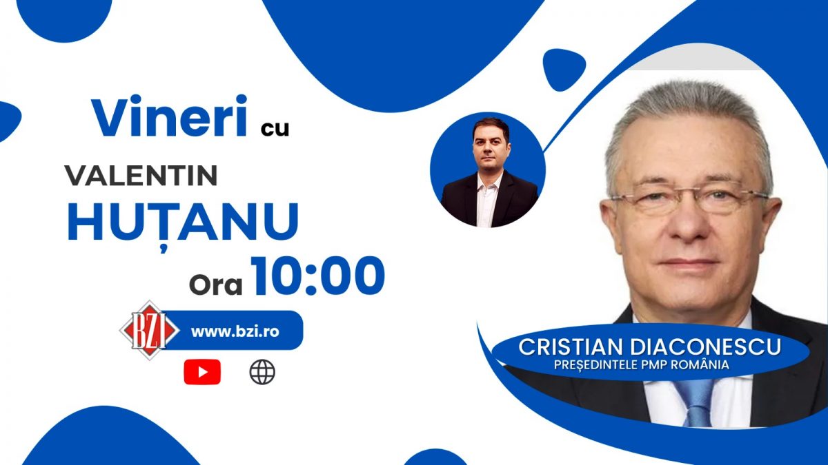 O nouă emisiune-dialog de interes şi impact naţional, doar în Platoul BZI LIVE! Invitat special, Cristian Diaconescu, liderul naţional al Partidului Mişcarea Populară