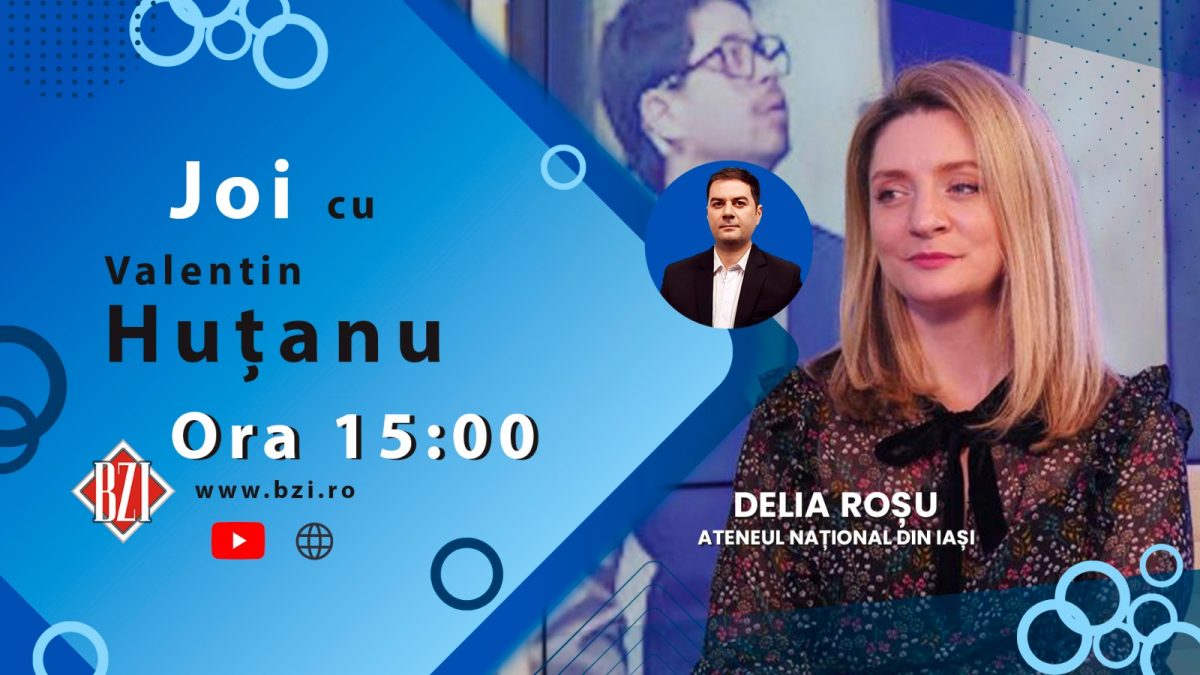 Delia Roşu, oficial al echipei Ateneului Naţional din Iaşi, prezentă în Studioul BZI LIVE. Alături de aceasta vor fi abordate aspecte ce ţin de proiectele culturale şi artistice ale instituţiei ieşene respectiv reabilitarea şi refacerea unor clădiri simbol