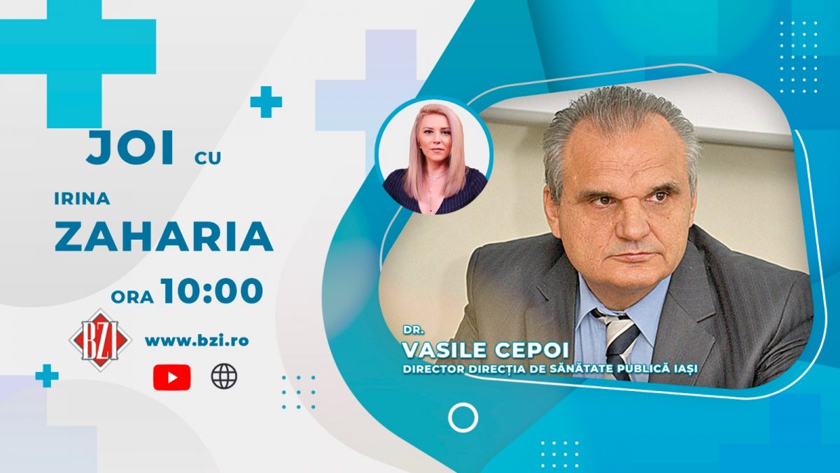 Dr. Vasile Cepoi, directorul Direcției de Sănătate Publică Iași discută despre valul 4 al pandemiei, în Studioul BZI LIVE