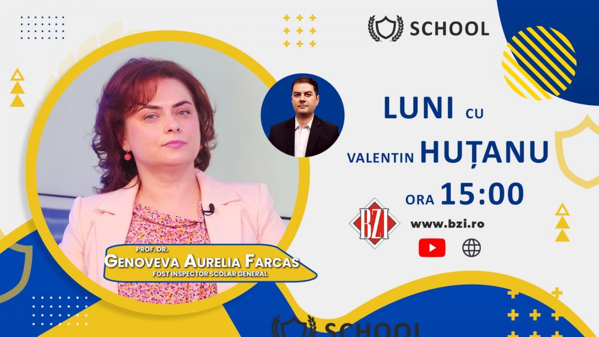 Analiză de mare interes pe zona educațională, despre pregătirea noului an şcolar 2021 – 2022, o inedită experiență profesională în Franța şi prefigurarea schimbărilor anunţate în învățământul preuniversitar naţional, în Studioul BZI LIVE alături de prof. dr. Genoveva Aurelia Farcaş, fost inspector şcolar general şi cadru didactic în cadrul prestigiosului Colegiu Pedagogic „Vasile Lupu” Iaşi