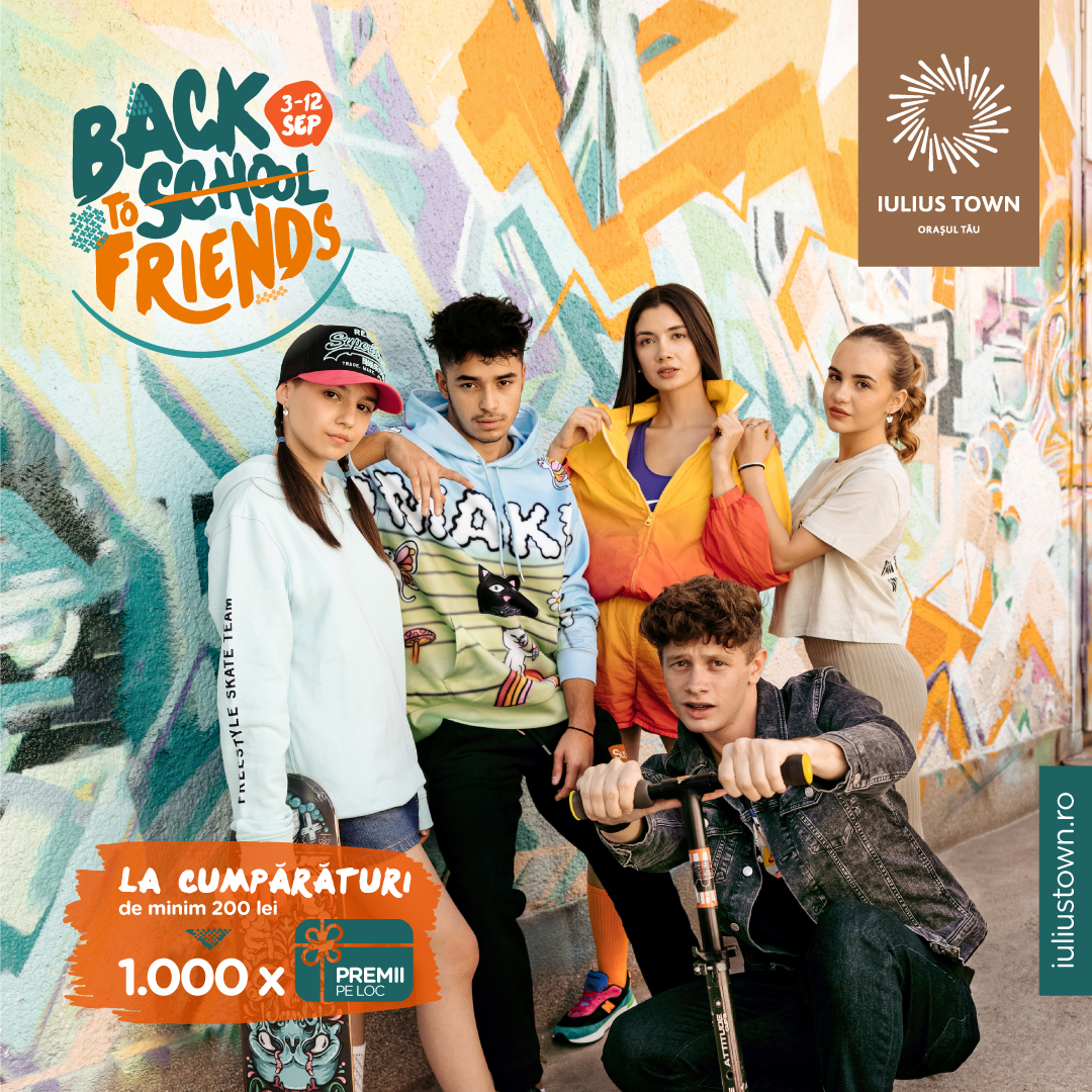 Weekend plin la Iulius Town! Pregătiri pentru „Back to school friends!”, flashmob, teatru de păpuși și premii la cumpărături