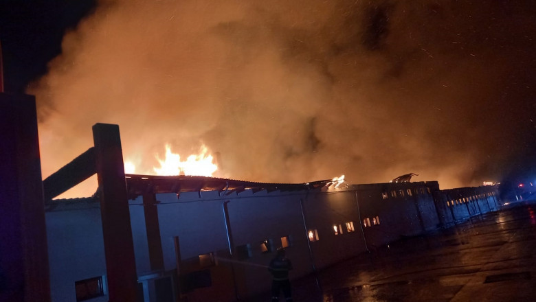 Incendiu puternic la o fabrică de pâine din județul Constanța