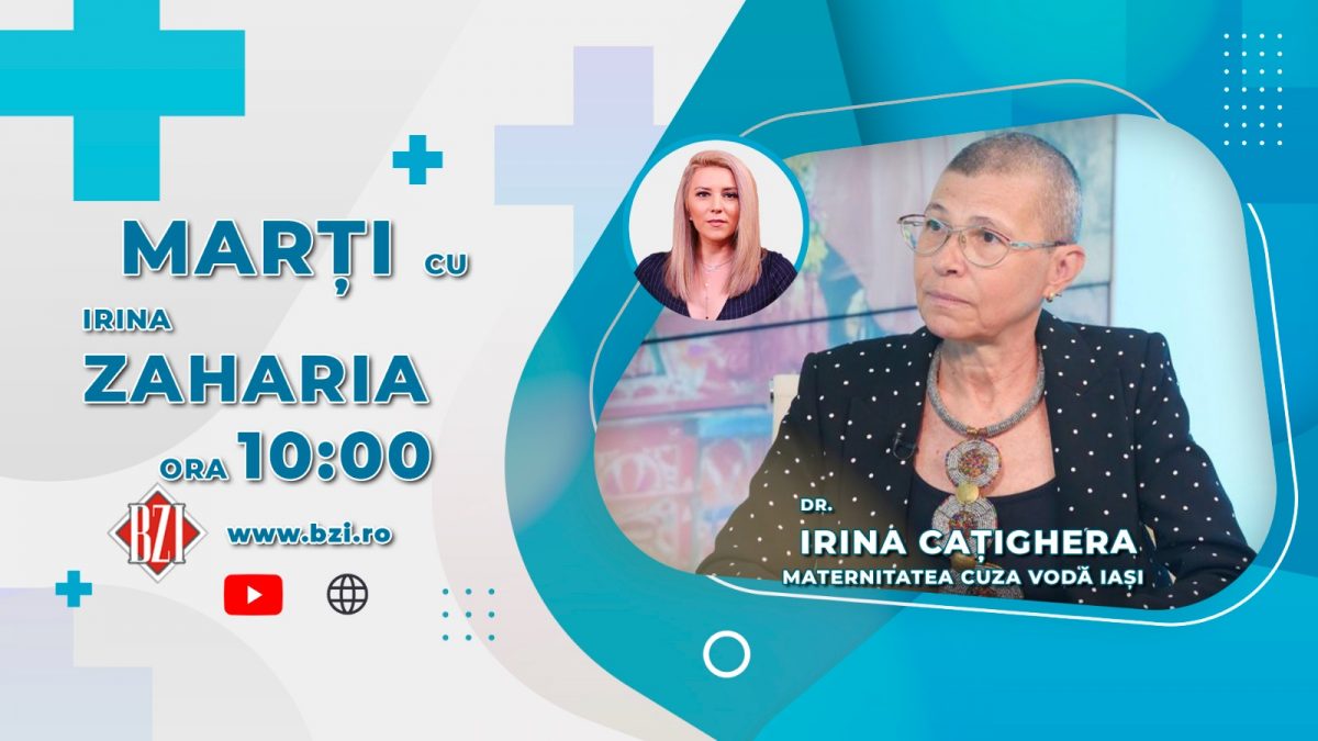Dr. Irina Cațighera, medic la Maternitatea Cuza Vodă Iași, vine în platoul BZI LIVE să discute despre Școala părinților și despre cele peste 100 de călătorii în întreaga lume