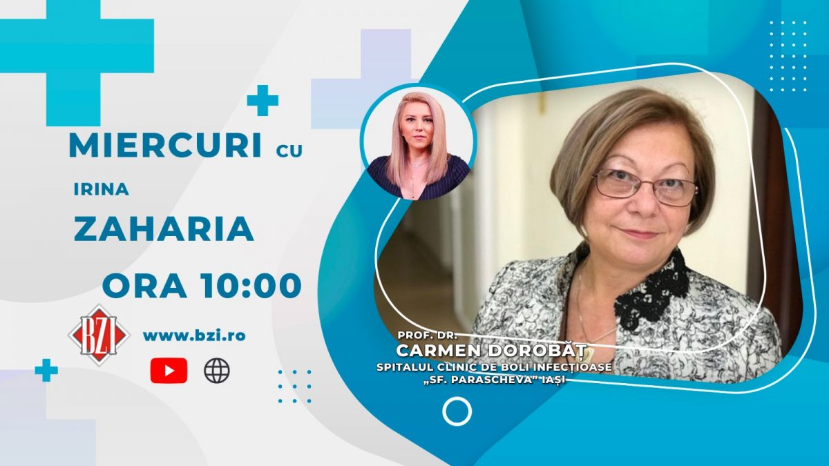 Prof. dr. Carmen Dorobăț, medic Spitalul de Boli Infecţioase Iaşi, vine în platoul BZI LIVE să discute despre situația alarmantă legată de Covid-19