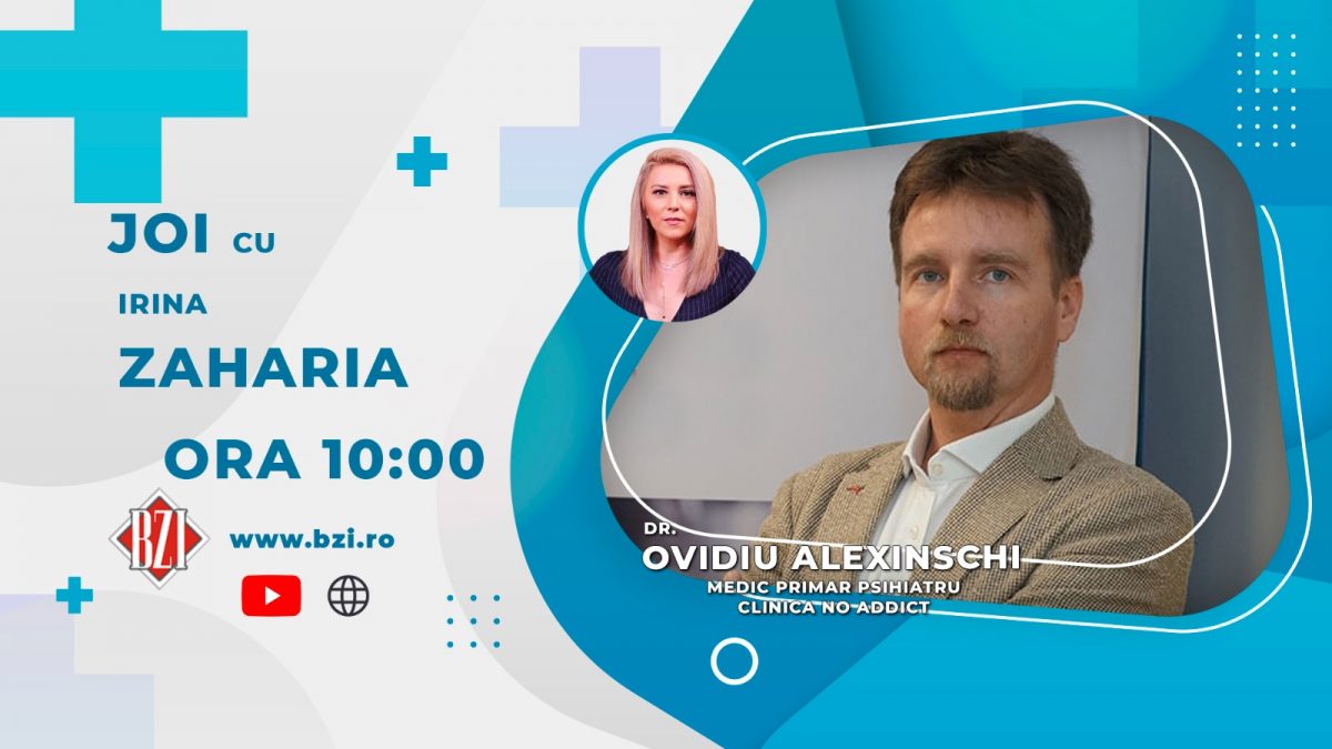 Dr. Ovidiu Alexinschi, medic primar psihiatru, Clinica NO Addict, vine în platoul BZI LIVE să discute despre numărul alarmant al tinerilor care sunt dependenți de alcool