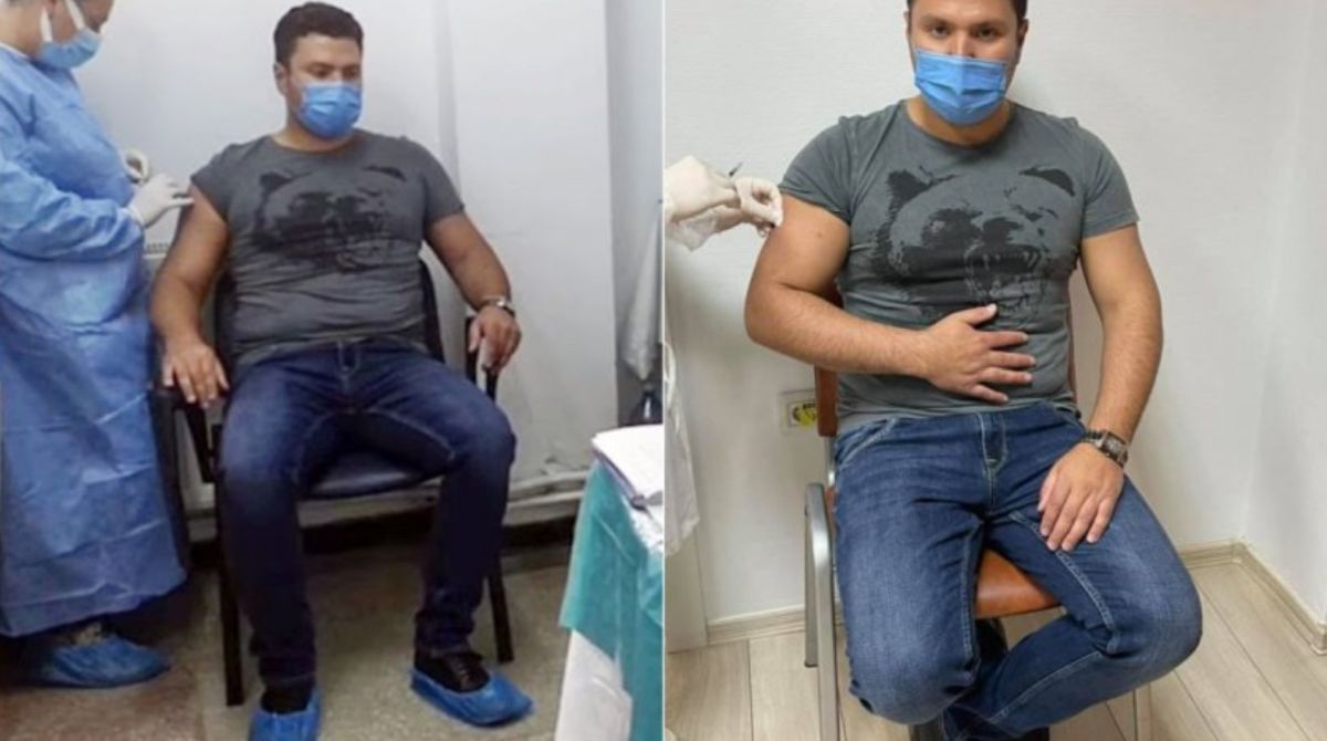 Primarul din Rădăuţi a simulat vaccinarea anti-Covid-19 pentru o şedinţă foto