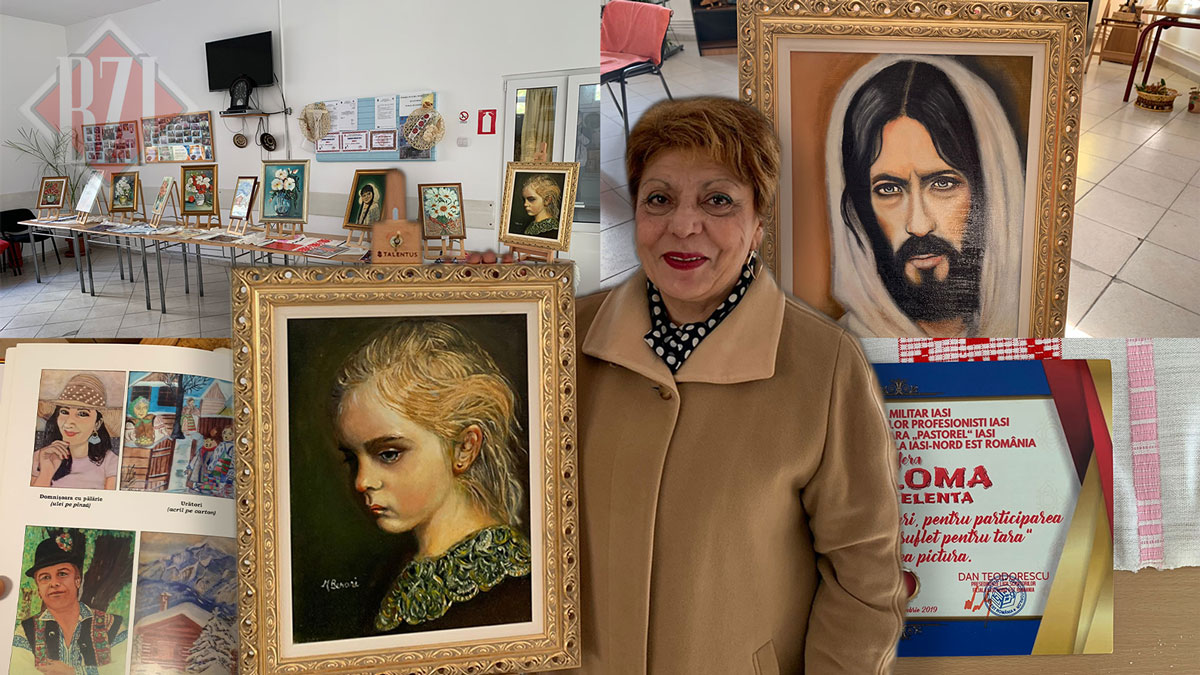 Expoziție de pictură, organizată la Clubul Pensionarilor „Oancea” din Iași! Vedeta a fost portretista Mihaela Berari – FOTO