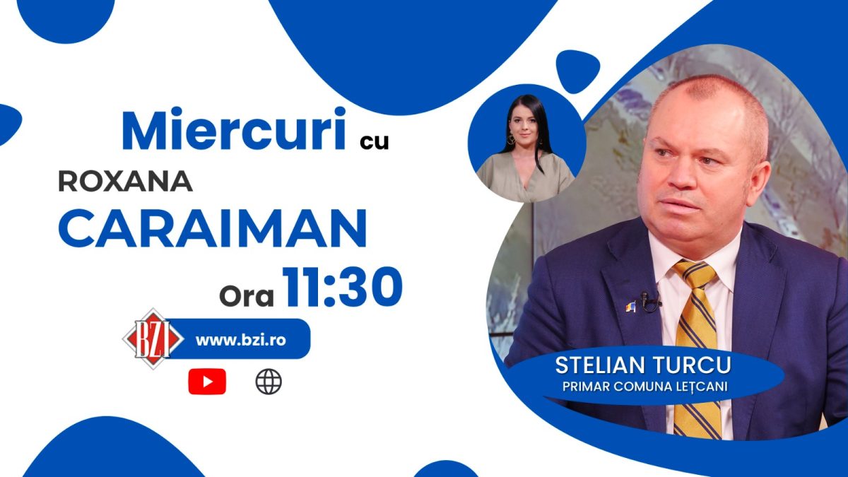 Stelian Turcu, primarul comunei Lețcani, în direct la BZI LIVE! Află care sunt cele mai importante proiecte de infrastructură ale localității strategice