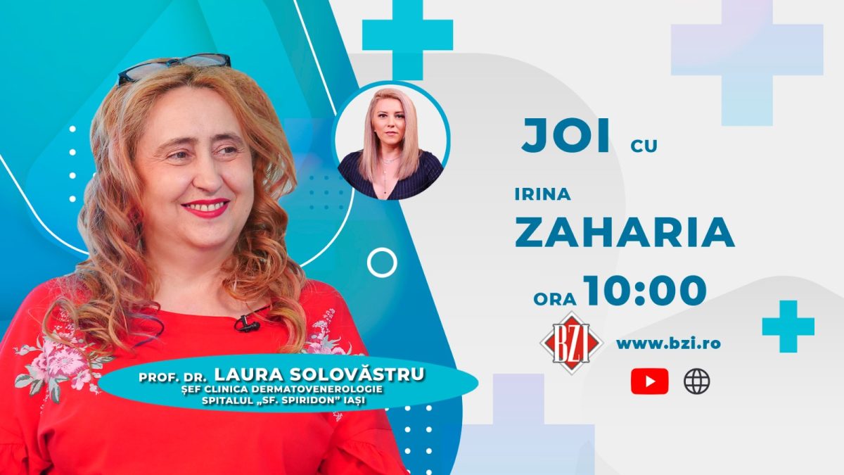 Prof. dr. Laura Solovăstru, șefa Clinicii de Dermatologie a Spitalului Sfântul Spiridon Iași, vine în platoul BZI LIVE să discute despre Ziua Mondială a Psoriazisului