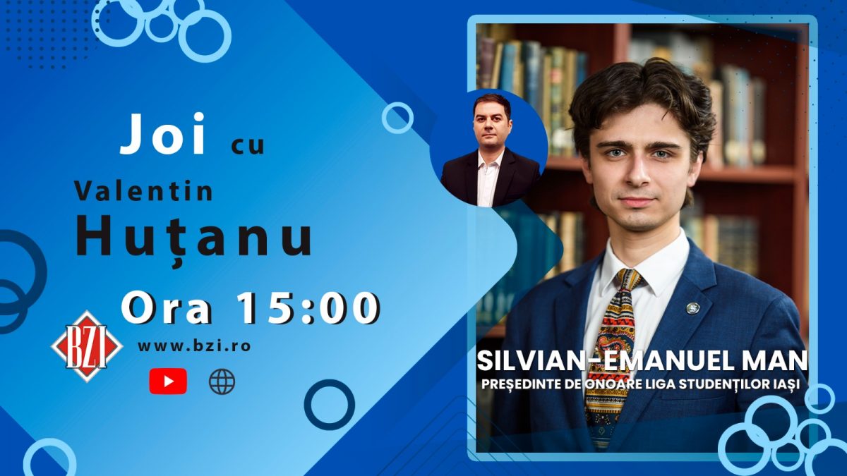 Subiectul momentului, pentru toţi studenţii din România, într-o editie-dialog specială în Studioul BZI LIVE alături de Silvian-Emanuel Man, vicepreşedinte juridic şi preşedinte de onoare Liga Studenţilor Iași