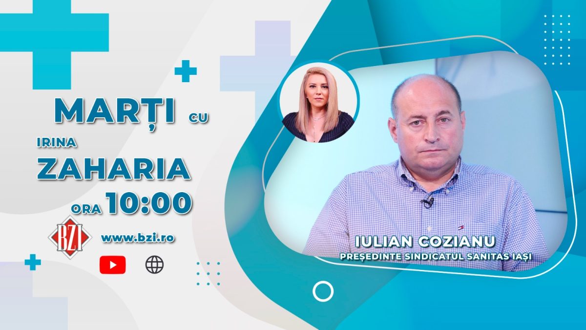 Președintele Sanitas Iași, Iulian Cozianu vine în platoul BZI LIVE să discute despre revendicările angajaților din sistemul medical