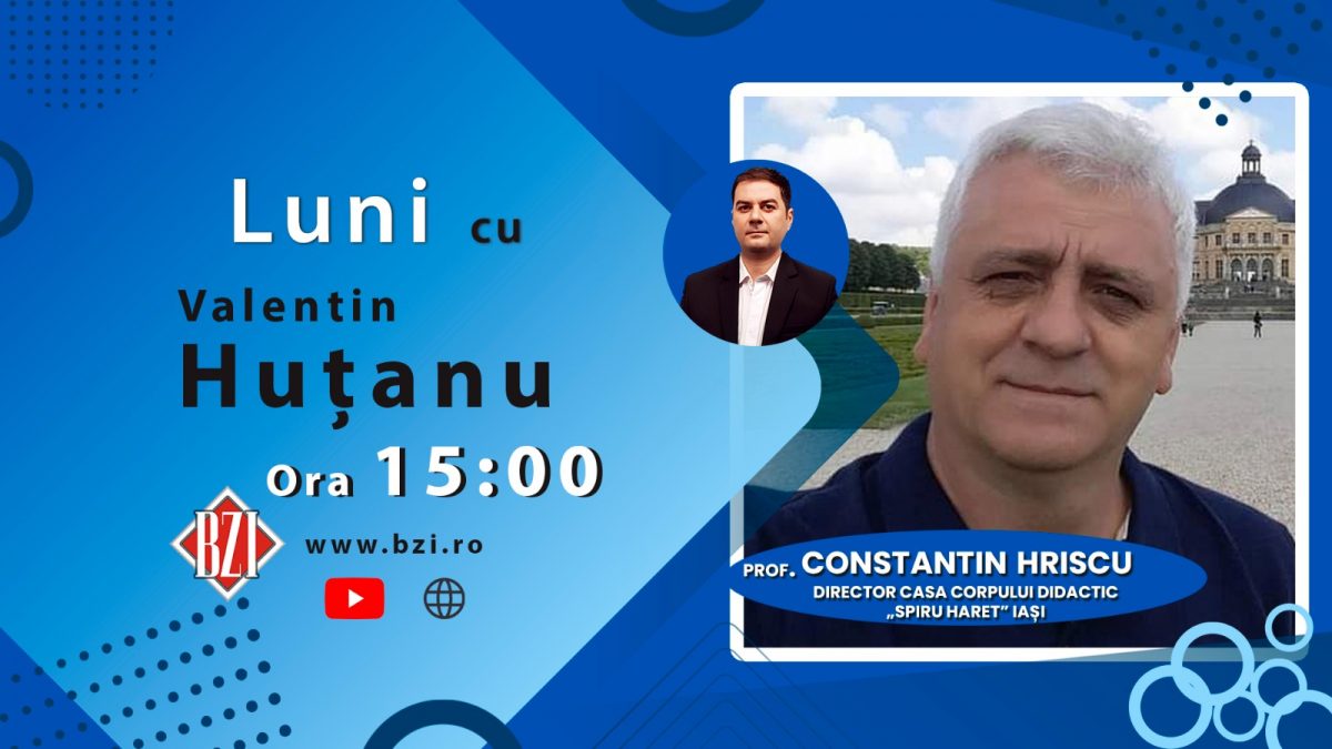 Dialog util şi plin de informaţii, în Studioul BZI LIVE, pentru toţi profesorii din învăţământul preuniversitar alături de profesorul şi metodistul Constantin Hriscu, noul director al Casei Corpului Didactic „Spiru Haret” Iaşi