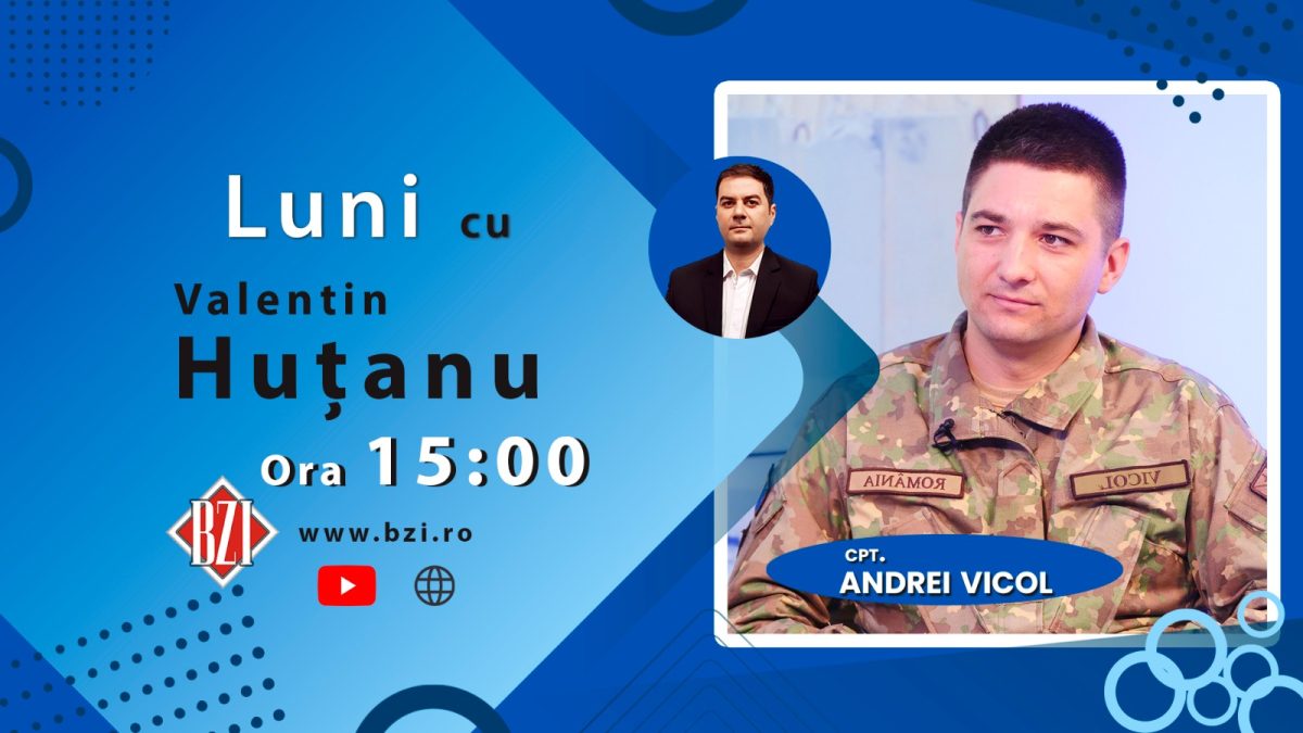 Moment dedicat Zilei Armatei Române, în Studioul BZI LIVE alături de căpitan Andrei Vicol, reprezentant al Brigăzii 15 Mecanizate „Podu Înalt” – Iaşi