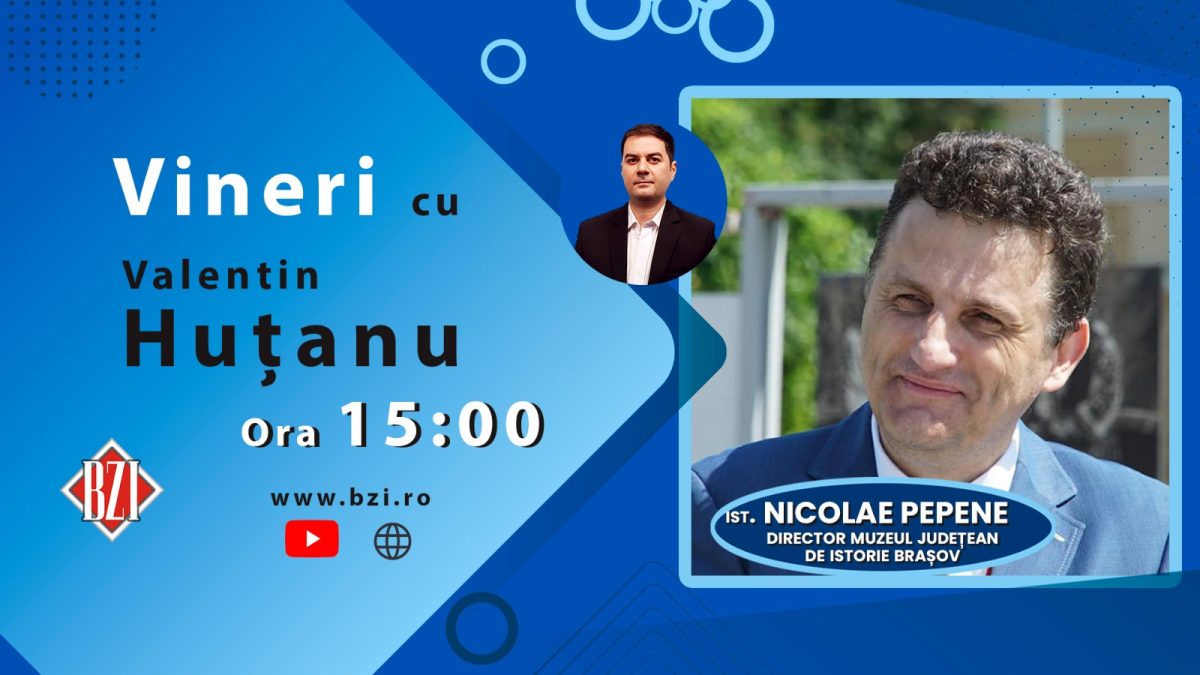 Din inima Transilvaniei, o ediţie BZI LIVE specială despre trecut, salvarea monumentelor şi proiecte culturale aparte alături de istoricul şi muzeogaful Nicolae Pepene, manager al Muzeului Judeţean de Istorie Braşov