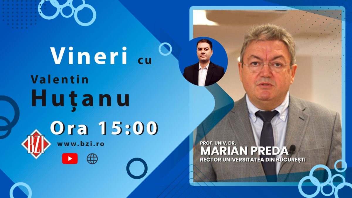 Ediţie BZI LIVE specială despre învăţământ superior, realităţi educaţionale, management academic, cel mai important consorţiu academic din România alături de prof. univ. dr. Marian Preda, rectorul Universităţii din Bucureşti