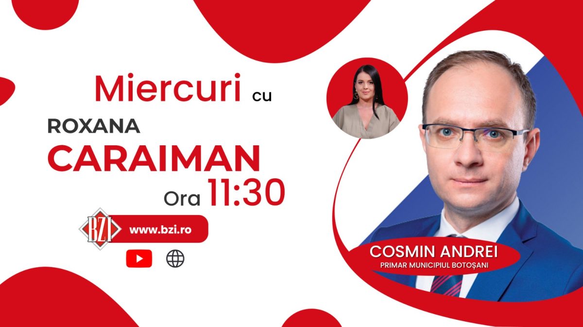Cosmin Andrei, primarul muncipiului Botoșani, în direct la BZI LIVE despre investițiile pentru dezvoltarea orașului