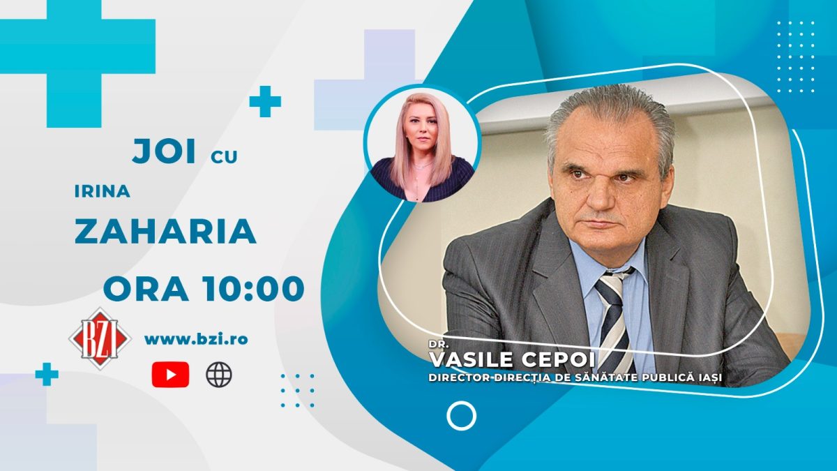 Dr. Vasile Cepoi, directorul DSP Iași, va discuta în emisiunea de sănătate BZI LIVE despre necesarul de oxigen pentru pacienții Covid-19