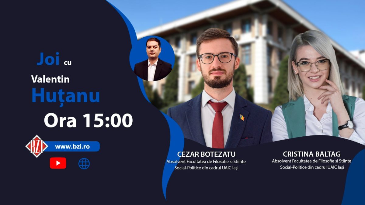 Dialog interesant şi inspirational, în Platoul BZI LIVE, alături de doi tineri care s-au „antrenat” în administraţia publică: Cristina-Georgiana Baltag şi Cezar Gabriel Botezatu, absolvenţi ai Facultăţii de Filosofie şi Ştiinţe Social-Politice din cadrul UAIC Iaşi