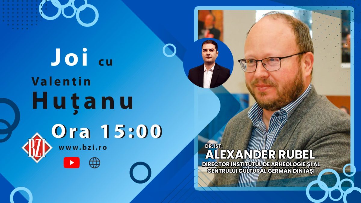 Din Germania, Kaiserslautern în Capitala Moldovei! Ediție-dialog, în Studioul BZI LIVE, pe zona culturală, arheologică şi academică alături de istoricul german, dr. Alexandre Rubel, director al Institutului de Arheologie – Academia Romană şi al Centrului Cultural German din Iaşi