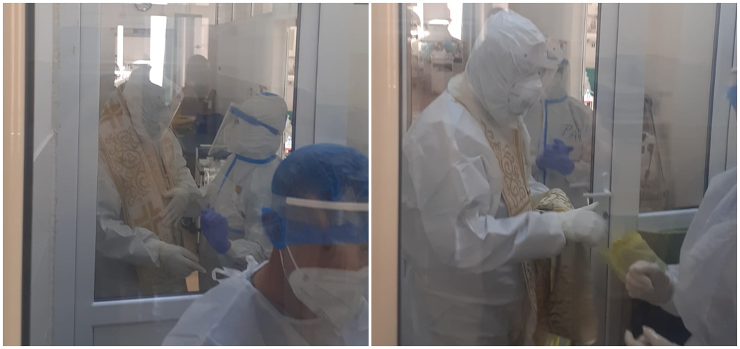 Iată cum a intrat ÎPS Teofan în secţia ATI Covid-19 a Spitalului de Boli Infecţioase Sf. Parascheva din Iaşi – FOTO