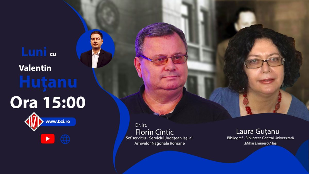 Dosarele Istoriei! Ediție-dialog de colecţie în Studioul BZI LIVE despre unul dintre cei mai mari români ai secolului al XX-lea, marele arhitect George Matei Cantacuzino alături de Laura Guțanu – specialist al Bibliotecii Central Universitare „Mihai Eminescu” şi Florin Cîntic, istoric, universitar şi scriitor respectiv director al Serviciului Judeţean Iaşi al Arhivelor Naționale Române