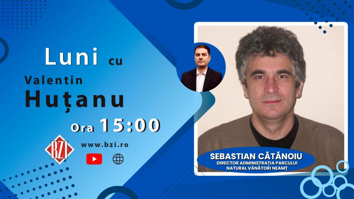 România Naturală şi Turistică! O nouă ediţie BZI LIVE de impact naţional despre una din zonele naturale spectaculoase în toată Europa, unde vieţuieşte unul din cele mai impunătoare şi fabuloase mamifere din lume alături de Sebastian Cătănoiu, directorul Administrației Parcului Natural Vânători-Neamț